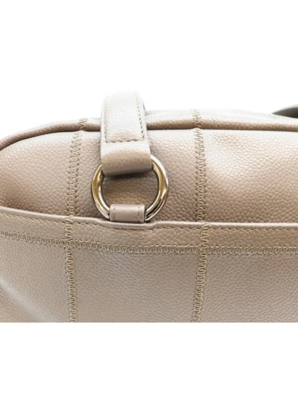 Chanel Gray Caviar Leather Chocolate Bar Mini Boston
